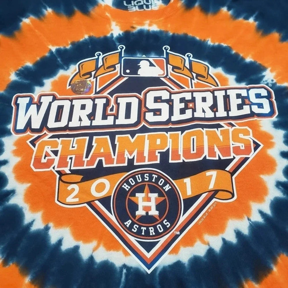 (1)Liquid Blue Houston  Astros Mens M Tie Die Tshirt - Picture 3 of 4